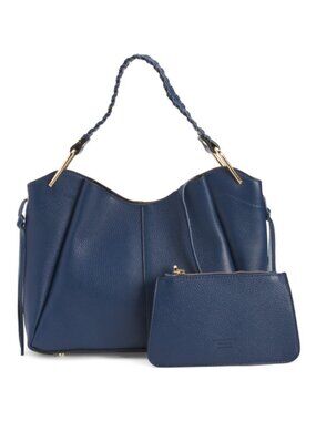 CHEVAL Made In Italy Leather Braided Handle Satchel